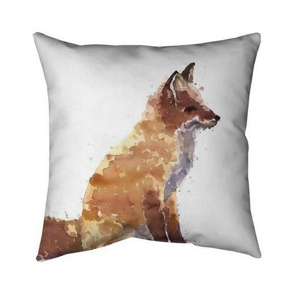 Begin Home Decor 5543-1616-AN483 16 x 16 in. Red Fox-Double Sided Print Indoor Pillow Cover
