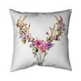 thumbnail image 1 of Begin Home Decor 5543-1616-AN99 16 x 16 in. Deer Skull with Flowers-Double Sided Print Indoor Pillow Cover, 1 of 1