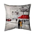 thumbnail image 1 of Begin Home Decor 5543-1616-CI202 16 x 16 in. Couple Walking Near A Coffee Shop-Double Sided Print Indoor Pillow Cover, 1 of 1
