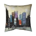 thumbnail image 1 of Begin Home Decor 5543-1616-CI309 16 x 16 in. Skyline on Abstract Cityscape-Double Sided Print Indoor Pillow Cover, 1 of 1