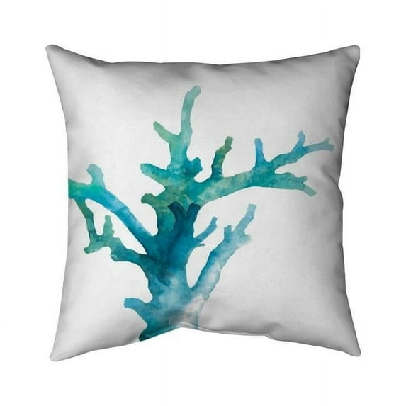 Begin Home Decor 5543-1616-CO54 16 x 16 in. Watercolor Sea Coral-Double Sided Print Indoor Pillow Cover