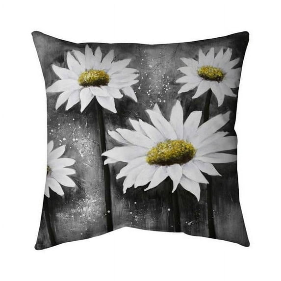 Begin Home Decor 5543-1616-FL109-1 16 x 16 in. Daisies At Sun-Double Sided Print Indoor Pillow Cover