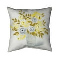 thumbnail image 1 of Begin Home Decor 5543-1616-FL119 16 x 16 in. Blue & Yellow Flowers In A Vase-Double Sided Print Indoor Pillow Cover, 1 of 1