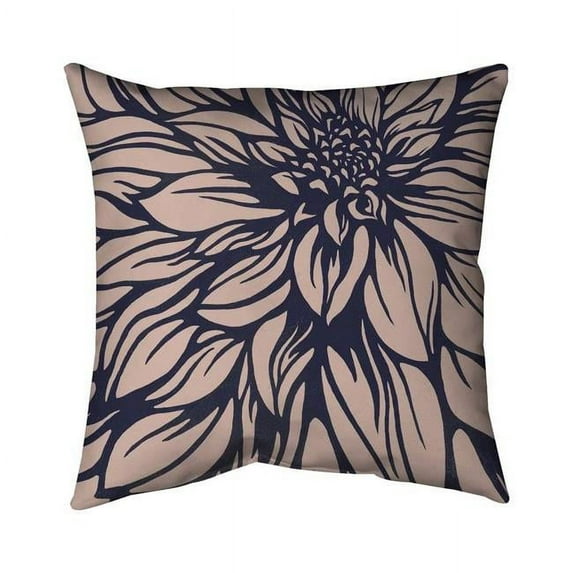 Begin Home Decor 5543-1616-FL122-1 16 x 16 in. Dahlia Flower-Double Sided Print Indoor Pillow Cover