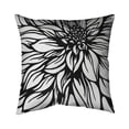 thumbnail image 1 of Begin Home Decor 5543-1616-FL122 16 x 16 in. Dahlia Flower Outline Style-Double Sided Print Indoor Pillow Cover, 1 of 1