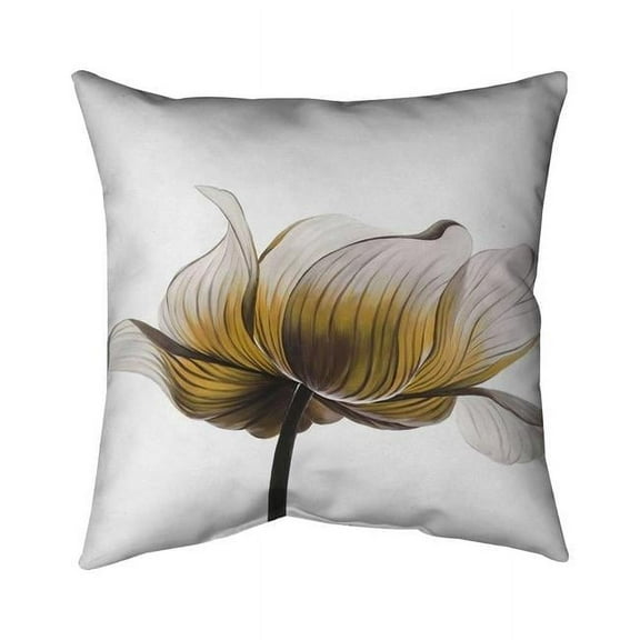 Begin Home Decor 5543-1616-FL194-2 16 x 16 in. Yellow Anemone Flower-Double Sided Print Indoor Pillow Cover