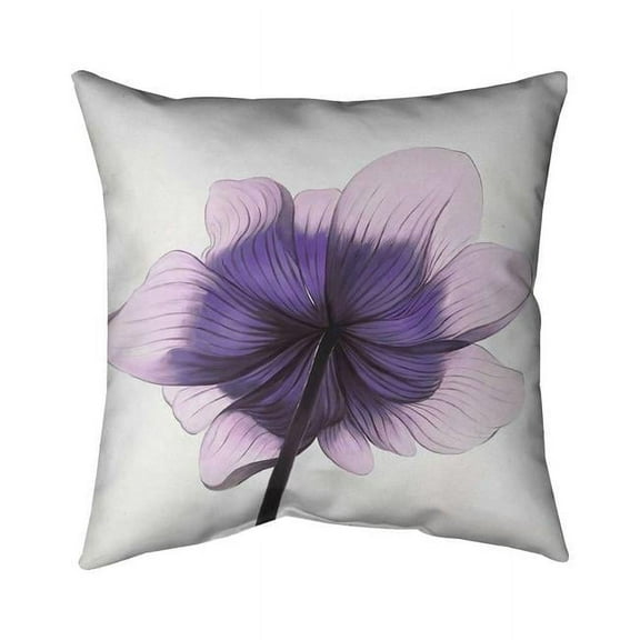 Begin Home Decor 5543-1616-FL195-1 16 x 16 in. Beautiful Anemone Purple Flower-Double Sided Print Indoor Pillow Cover