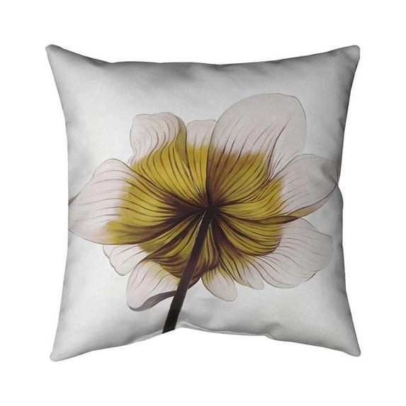 Begin Home Decor 5543-1616-FL195-2 16 x 16 in. Beautiful Anemone Yellow Flower-Double Sided Print Indoor Pillow Cover