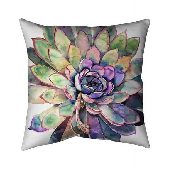 Begin Home Decor 5543-1616-FL361 16 x 16 in. Multicolored Succulent-Double Sided Print Indoor Pillow Cover