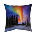 thumbnail image 1 of Begin Home Decor 5543-1616-LA57 16 x 16 in. Aurora Borealis in the Forest-Double Sided Print Indoor Pillow Cover, 1 of 1