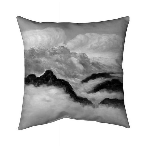 Begin Home Decor 5543-1616-LA61-2 16 x 16 in. Grey Clouds-Double Sided Print Indoor Pillow Cover