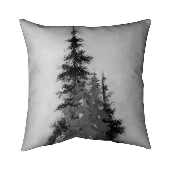Begin Home Decor 5543-1616-LA65 16 x 16 in. Silhouette of Black & Grey Trees-Double Sided Print Indoor Pillow Cover