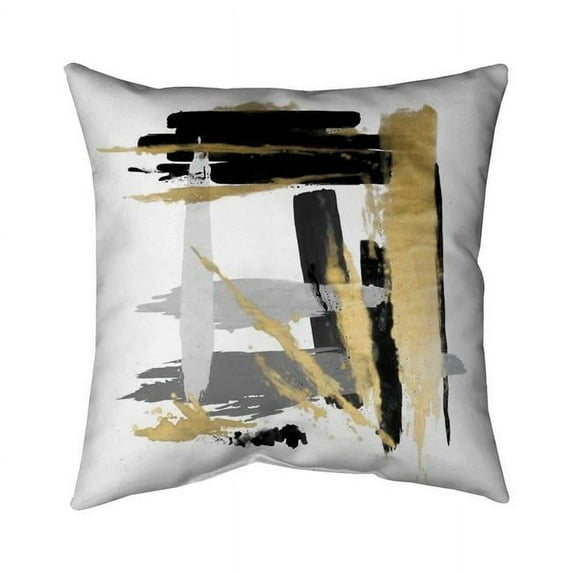 Begin Home Decor 5543-1818-AB114-1 18 x 18 in. Brush Strokes-Double Sided Print Indoor Pillow Cover