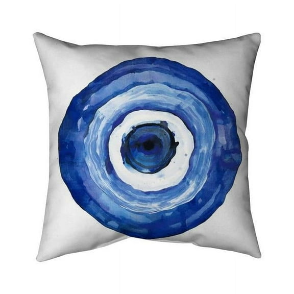 Begin Home Decor 5543-1818-AB118 18 x 18 in. Erbulus Blue Evil Eye-Double Sided Print Indoor Pillow Cover