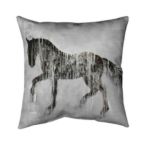 Begin Home Decor 5543-1818-AN300 18 x 18 in. Horse Brown Silhouette-Double Sided Print Indoor Pillow Cover
