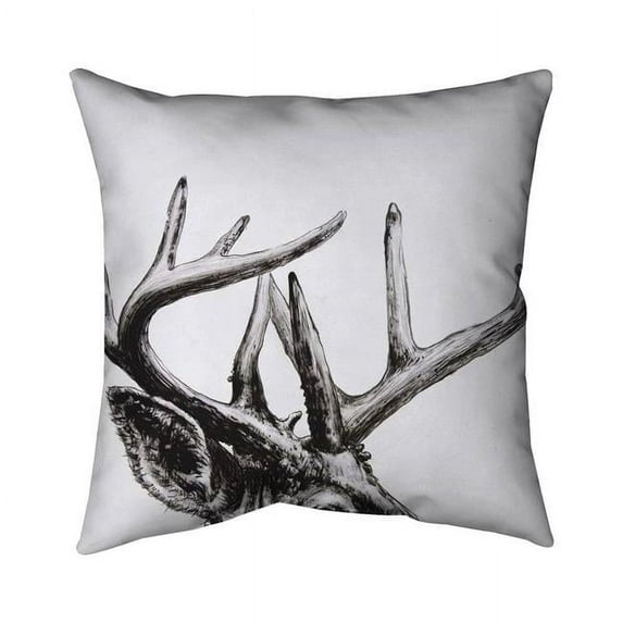Begin Home Decor 5543-1818-AN474 18 x 18 in. Roe Deer Plume-Double Sided Print Indoor Pillow Cover