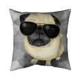thumbnail image 1 of Begin Home Decor 5543-1818-AN94 18 x 18 in. Pug with Style-Double Sided Print Indoor Pillow Cover, 1 of 1