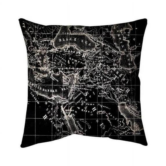 Begin Home Decor 5543-1818-CI106 18 x 18 in. Old Maritime Maps-Double Sided Print Indoor Pillow Cover