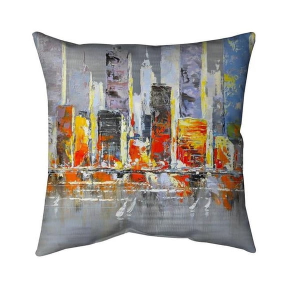 Begin Home Decor 5543-1818-CI41 18 x 18 in. Color Splash Cityscape-Double Sided Print Indoor Pillow Cover