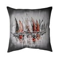 thumbnail image 1 of Begin Home Decor 5543-1818-CO16 18 x 18 in. Sailboats with Paint Splash-Double Sided Print Indoor Pillow Cover, 1 of 1
