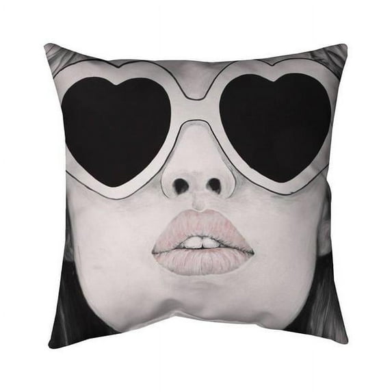 Begin Home Decor 5543-1818-FI71-2 18 x 18 in. Mademoiselle In Pink-Double Sided Print Indoor Pillow Cover