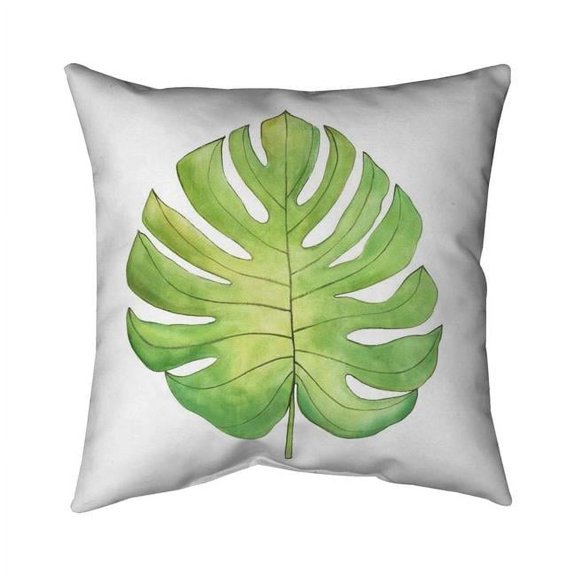 Begin Home Decor 5543-1818-FL217 18 x 18 in. Tropical Leaf-Double Sided Print Indoor Pillow Cover
