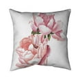 thumbnail image 1 of Begin Home Decor 5543-1818-FL232 18 x 18 in. Two Pink Watercolor Roses-Double Sided Print Indoor Pillow Cover, 1 of 1