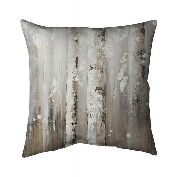 Begin Home Decor 5543-1818-LA20 18 x 18 in. Delicate Birch Trees-Double Sided Print Indoor Pillow Cover
