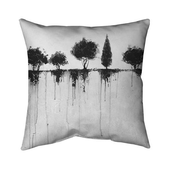 Begin Home Decor 5543-1818-LA87 18 x 18 in. Abstract Black Trees-Double Sided Print Indoor Pillow Cover