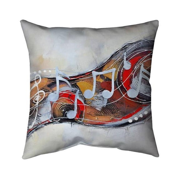 Begin Home Decor 5543-1818-MU12 18 x 18 in. Abstract Serenade-Double Sided Print Indoor Pillow Cover