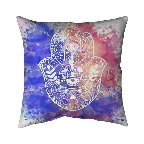 Begin Home Decor 5543-1818-RE7 18 x 18 in. Hamsa Hand-Double Sided Print Indoor Pillow Cover