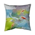 thumbnail image 1 of Begin Home Decor 5543-2020-AN48 20 x 20 in. Koi Fish In Colorful Water-Double Sided Print Indoor Pillow Cover, 1 of 1