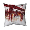 thumbnail image 1 of Begin Home Decor 5543-2020-CI195 20 x 20 in. Red Bridge-Double Sided Print Indoor Pillow Cover, 1 of 1