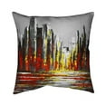 thumbnail image 1 of Begin Home Decor 5543-2020-CI334 20 x 20 in. Abstract Red Skyline-Double Sided Print Indoor Pillow Cover, 1 of 1