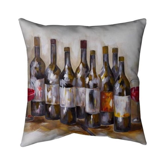 Begin Home Decor 5543-2020-GA35 20 x 20 in. Red Wine-Double Sided Print Indoor Pillow Cover