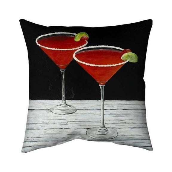 Begin Home Decor 5543-2020-GA40 20 x 20 in. Cosmopolitan Drink-Double Sided Print Indoor Pillow Cover