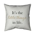 thumbnail image 1 of Begin Home Decor 5543-2020-QU11 20 x 20 in. Its The Little Things In Life-Double Sided Print Indoor Pillow Cover, 1 of 1