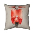 thumbnail image 1 of Begin Home Decor 5543-2020-TR48 20 x 20 in. Small Red Moped-Double Sided Print Indoor Pillow Cover, 1 of 1