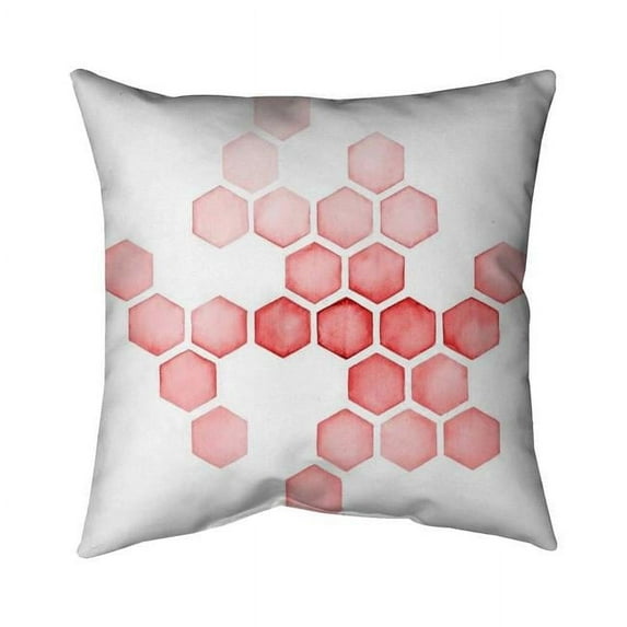 Begin Home Decor 5543-2626-AB66-1 26 x 26 in. Alveoli Red-Double Sided Print Indoor Pillow Cover