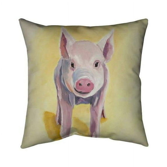 Begin Home Decor 5543-2626-AN419 26 x 26 in. Solitary Pig-Double Sided Print Indoor Pillow Cover