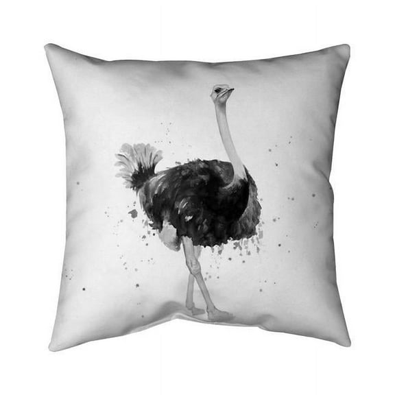 Begin Home Decor 5543-2626-AN458 26 x 26 in. Proud Ostrich-Double Sided Print Indoor Pillow Cover