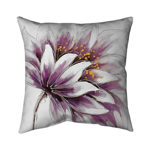 Begin Home Decor 5543-2626-FL161 26 x 26 in. Purple Flower-Double Sided Print Indoor Pillow Cover