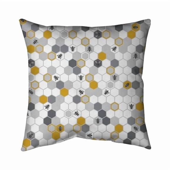 Begin Home Decor 5543-2626-MI50 26 x 26 in. Beehive Pattern Living Room Poly Twill Throw - Home Decor