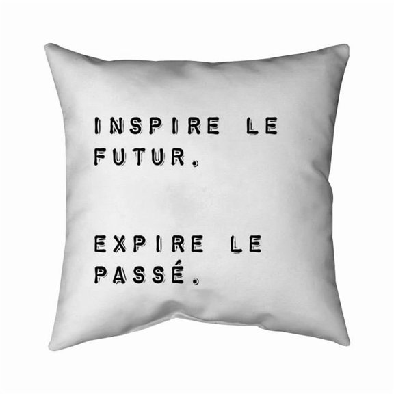 Begin Home Decor 5543-2626-QU12 26 x 26 in. Inspire the Future Monochrome Motivational Throw - Home Decor