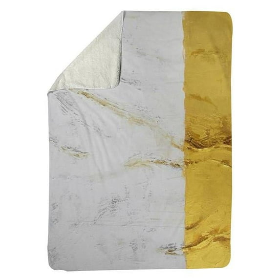 Begin Home Decor 5545-6080-AB79 60 x 80 in. Golden Shine-Sherpa Fleece Blanket