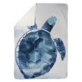 thumbnail image 1 of Begin Home Decor 5545-6080-AN393 60 x 80 in. Blue Turtle-Sherpa Fleece Blanket, 1 of 1
