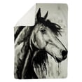 thumbnail image 1 of Begin Home Decor 5545-6080-AN492 60 x 80 in. Spirit Horse-Sherpa Fleece Blanket, 1 of 1
