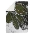 thumbnail image 1 of Begin Home Decor 5545-6080-FL201 60 x 80 in. Green Flower with Splash Outline-Sherpa Fleece Blanket, 1 of 1