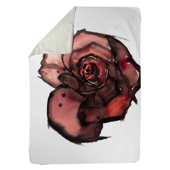 Begin Home Decor 5545-6080-FL289 60 x 80 in. Dark Rose-Sherpa Fleece Blanket
