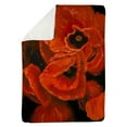 thumbnail image 1 of Begin Home Decor 5545-6080-FL359 60 x 80 in. Poppy Bouquet-Sherpa Fleece Blanket, 1 of 1